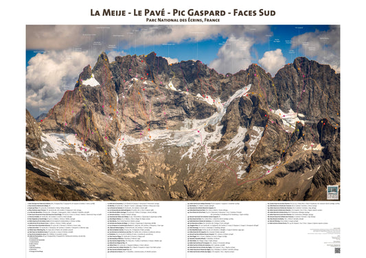 La Meije - Le Pavé - Pic Gaspard - Faces Sud