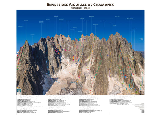 Envers des Aiguilles de Chamonix (été)