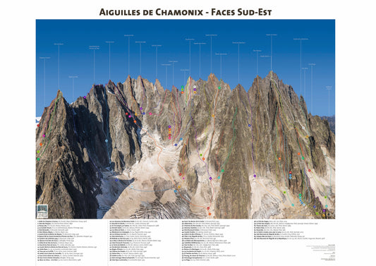 Aiguilles de Chamonix - Faces Sud-Est (été)