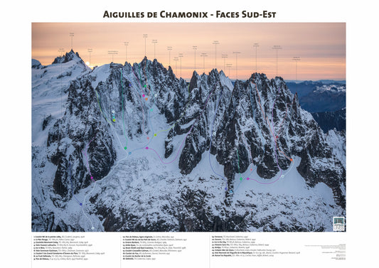 Aiguilles de Chamonix - Faces Sud-Est (hiver)