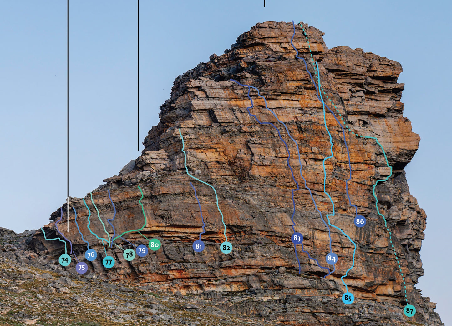 Tafelberg and the Spout - West Faces